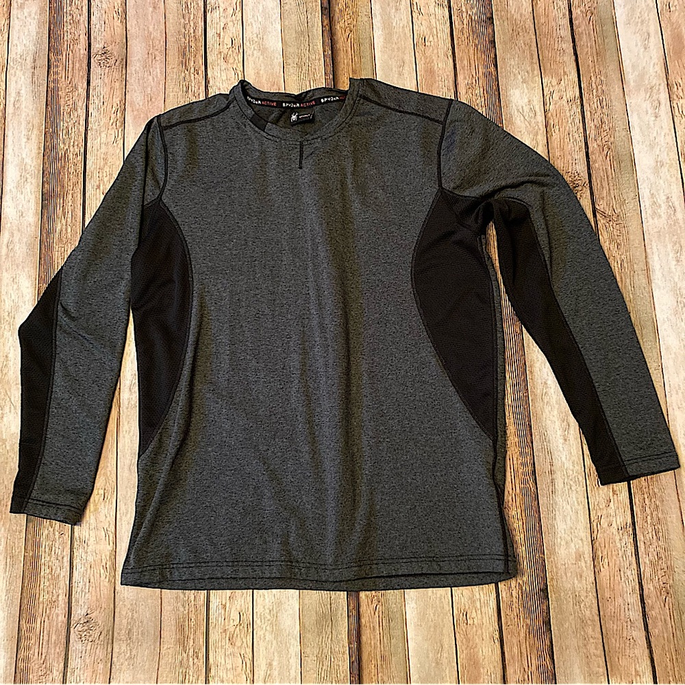 Spyder Active Men’s Large Shirt Long Sleeve Black with Vented Underarms preowned